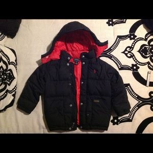 Ralph Lauren Hooded Down Jacket Size 4/4T